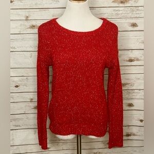 American Eagle Vintage Boyfriend metallic red sweater